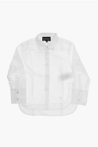 EMPORIO Solid Color Shirt with Side Slits Größe 12 Y - Armani Junior - Modalova