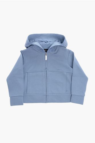 EMPORIO Solid Color Sweatshirt with Hood and Zip Closure Größe 6 Y - Armani Junior - Modalova