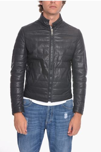Front Zipped Quilted Reversible Leather Jacket size 48 - Corneliani - Modalova