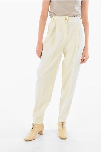High-waisted Single-pleated Pants with Jewel Button size 40 - Aeron - Modalova