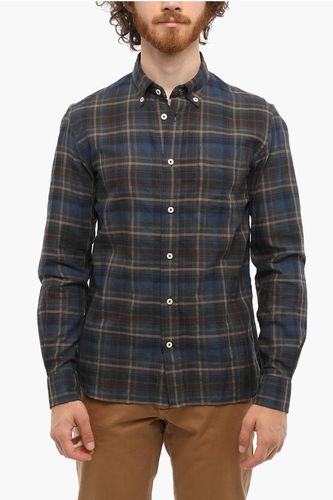 Plaid Motif Cotton Shirt with Button-Down Collar and Breast size S - Woolrich - Modalova