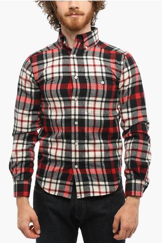 Plaid Motif Wool Shirt with Button-Down Collar size S - Woolrich - Modalova