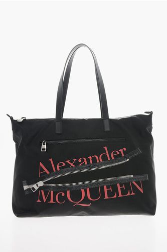 Shoulder Strap ZIPPED Nylon Tote Bag size Unica - Alexander McQueen - Modalova