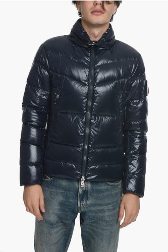 Solid Color Down Jacket with Contrasting Logo Patch size S - After Label - Modalova