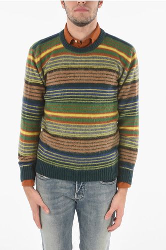 Virgin Wool-blend Crew-neck Sweater in Unbalanced Stripe size L - Altea - Modalova