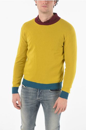 Virgin Wool Crew-neck Sweater with Contrasting Hems size Xxl - Altea - Modalova