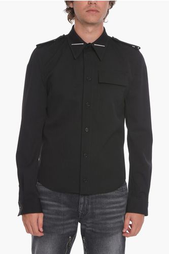 Wool-grain-de-poudre Military Shirt with Triangle Detail size 48 - Bottega Veneta - Modalova