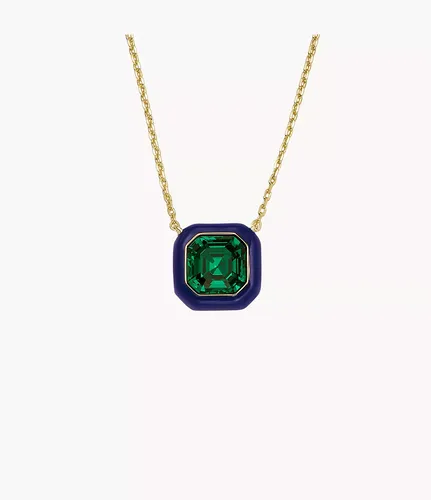Kette Candy Jewels Emaille Glasstein blau grün - Blau/Grün mehrfarbig - Fossil - Modalova