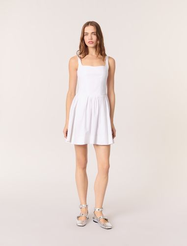 Robe Courte En Coton - Blanc - Maje - Maje - Modalova