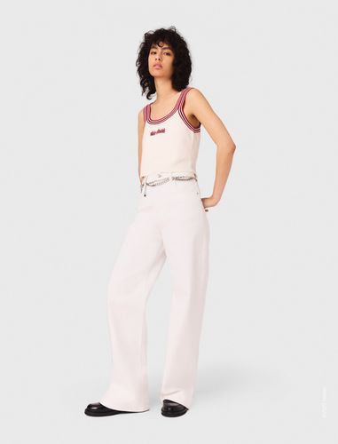 Top Court En Maille - Blanc - Maje - Maje - Modalova