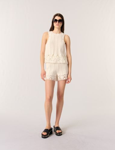 Short En Crochet - Blanc - Maje - Maje - Modalova