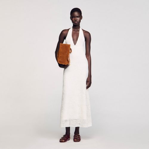 Robe longue en maille - Sandro Paris - Modalova