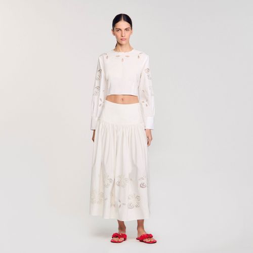 Top court en popeline - Sandro Paris - Modalova