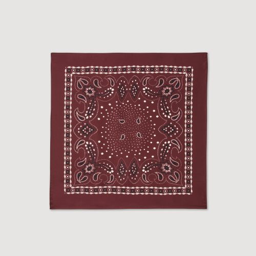Foulard en soie imprimé bandana - Sandro Paris - Modalova