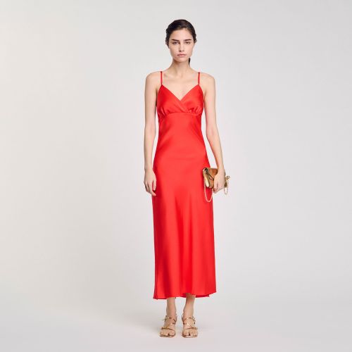 Robe fluide à bretelles - Sandro Paris - Modalova