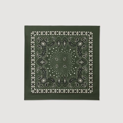 Foulard en soie imprimé bandana - Sandro Paris - Modalova