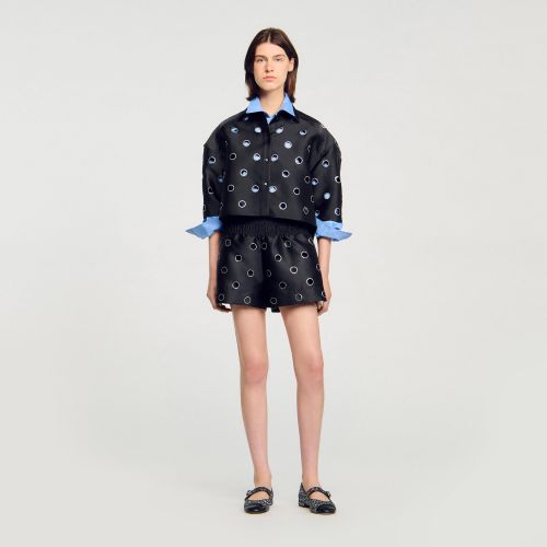 Short strassé - Sandro Paris - Modalova