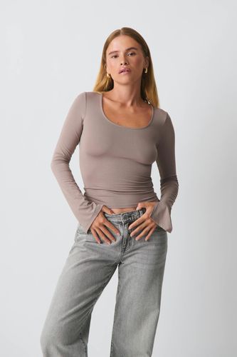 Soft touch jersey top - Gina Tricot - Modalova