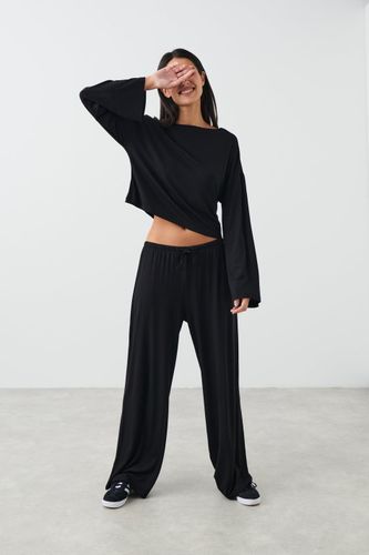 Drawstring wide trousers - Gina Tricot - Modalova