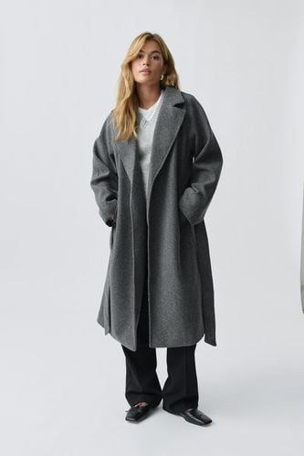 Belted long coat - Gina Tricot - Modalova