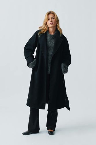 Belted long coat - Gina Tricot - Modalova