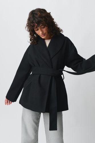 Shawl collar short coat - Gina Tricot - Modalova