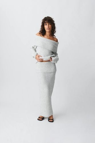 Knitted folded down skirt - Gina Tricot - Modalova