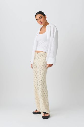 Knitted crochet trousers - Gina Tricot - Modalova