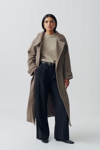 Belted wool blend coat - Gina Tricot - Modalova