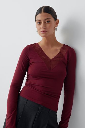 Lace detail top - Gina Tricot - Modalova