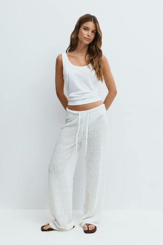 - Crochet trousers - Weite hosen - Weiß - XXS - Dame - Gina Tricot - Modalova