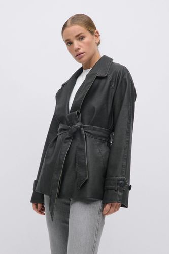 Belted pu jacket - Gina Tricot - Modalova