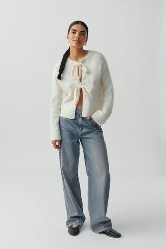 Knitted tie cardigan - Gina Tricot - Modalova