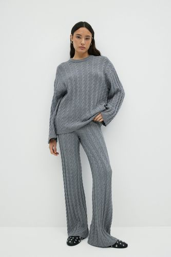 Knitted cable trousers - Gina Tricot - Modalova