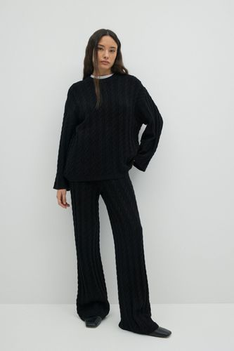 Knitted cable trousers - Gina Tricot - Modalova