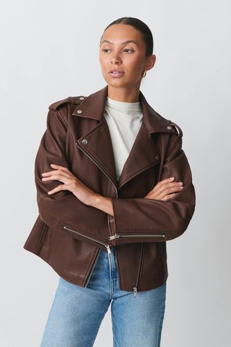 Oversized pu biker jacket - Gina Tricot - Modalova