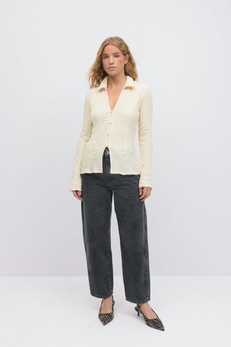 Textured collar top - Gina Tricot - Modalova