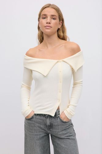 Off shoulder rib top - Gina Tricot - Modalova