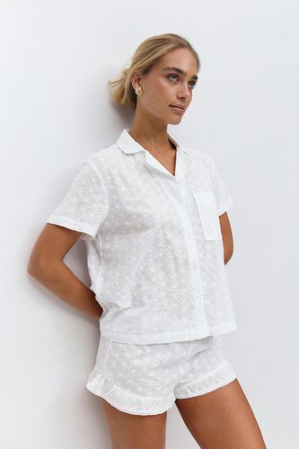 - Embroidery anglaise shirt - Hemden - Weiß - S - Dame - Gina Tricot - Modalova