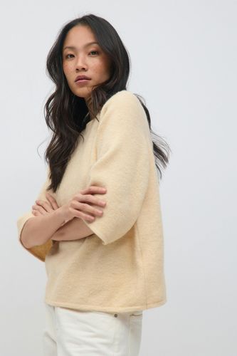 - Oversized knitted tee - Kurzarm-Strickpullover - Gelb - M - Dame - Gina Tricot - Modalova