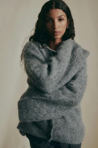 - Alpaca blend knitted cardigan - Cardigans - Grau - S - Dame - Gina Tricot - Modalova