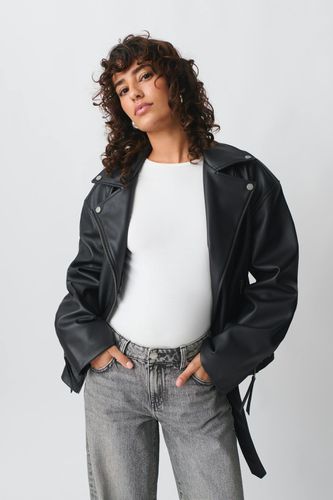 Belted biker jacket - Gina Tricot - Modalova