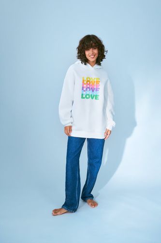 Printed hoodie - Gina Tricot - Modalova