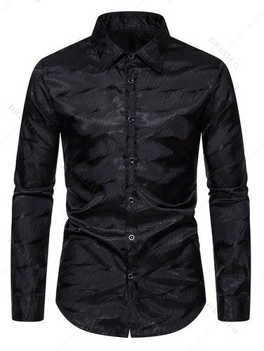 Men Shirt Men's Nightclub Fashion Colorful Shirt Long Sleeve Button Satin Slim Shirt Clothing Online S - DressLily.com - Modalova