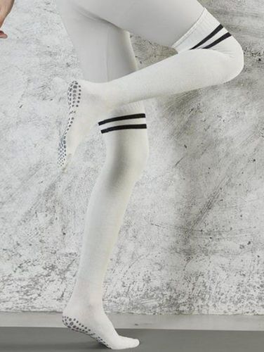 Textured Striped Thigh High Yoga Socks Anti Slip Sports Socks - DressLily.com - Modalova