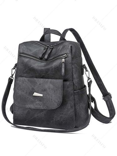 PU Leather Backpack Travel Backpack Convertible Shoulder Satchel Bags - DressLily.com - Modalova