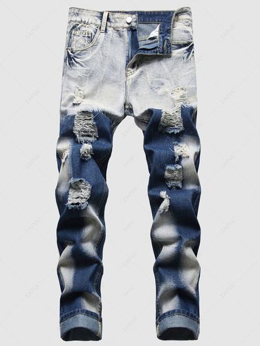 Mens Faded Wash Distressed Ripped Jeans 38 - ZAFUL Product Catalog (GBP) - Modalova