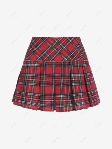 ZAFUL Mini Falda a Cuadros Plisada - ZAFUL - Modalova