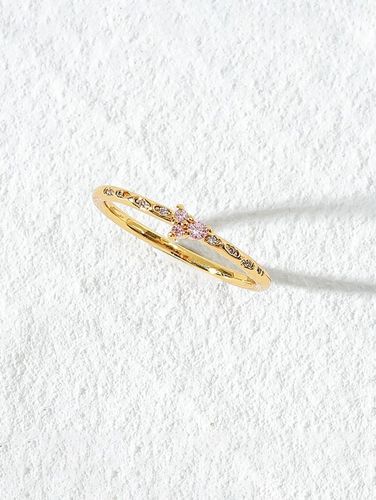 Anillo de Oro Superó El Embutido de La Circón Simple - ZAFUL - Modalova