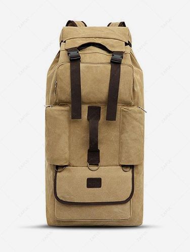 Large Capacity Canvas Backpack Travel Bag - ZAFUL - Modalova